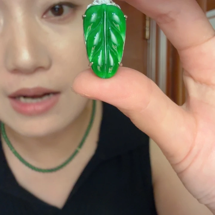 翡翠银S925镶嵌吊坠(不含链)吊坠