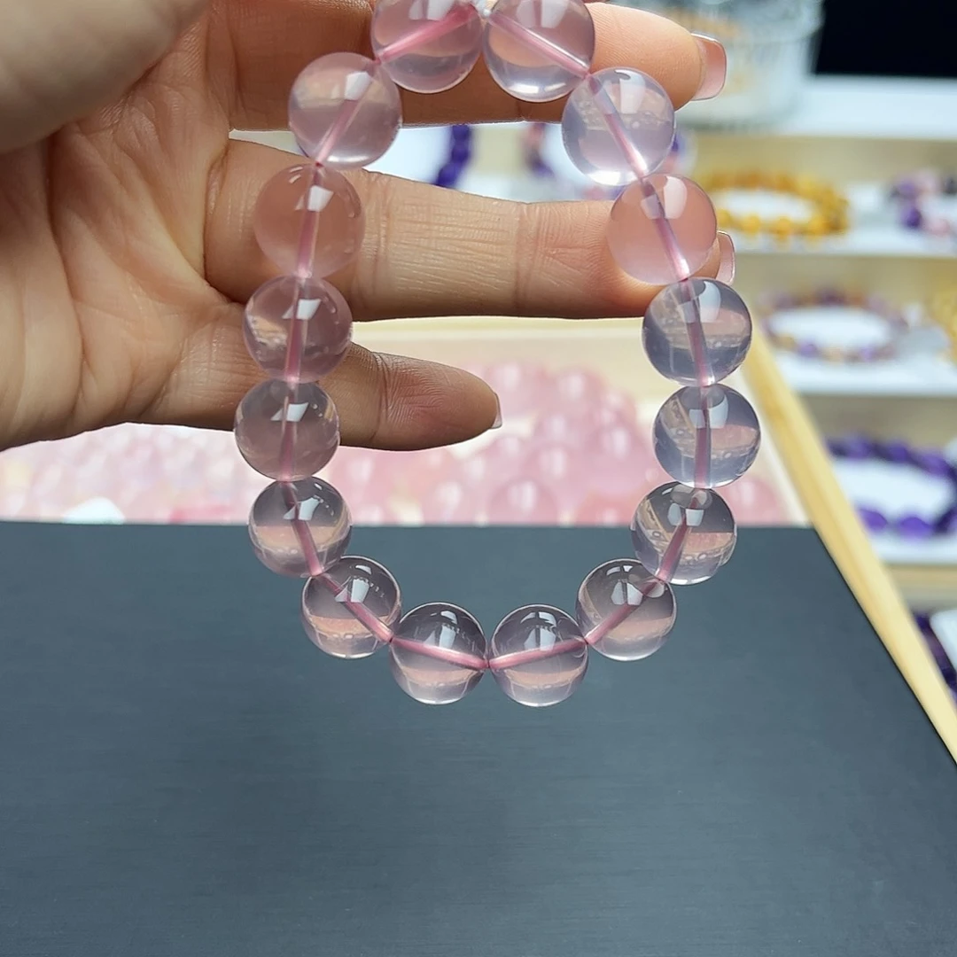 芙蓉石手链未镶嵌星****✨粉晶13.3mm52.26