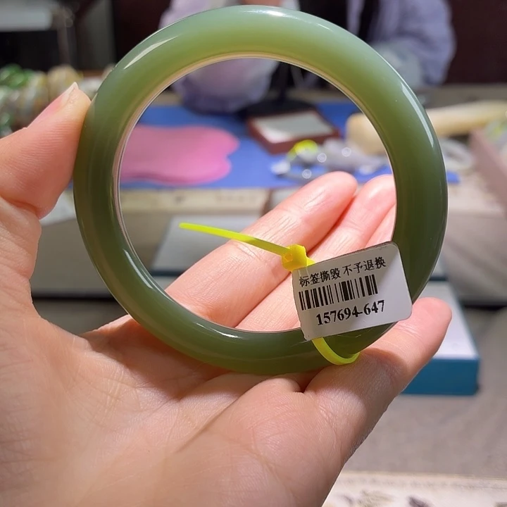 和田玉未镶嵌手镯23 58.59