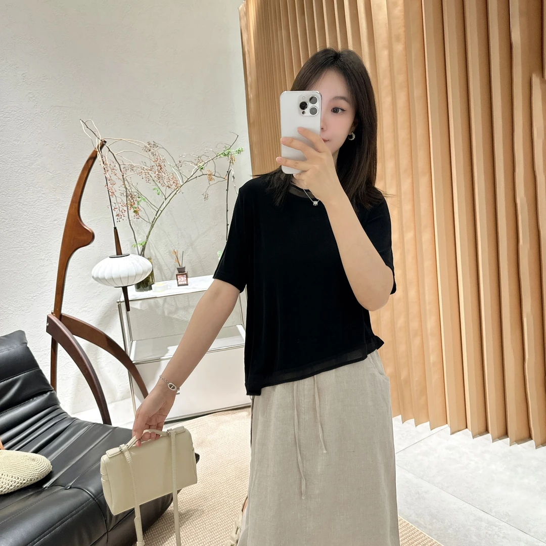 【褚培培自制】“黑色的简调”-薄薄薄-半夏百搭气质女士简约小衫