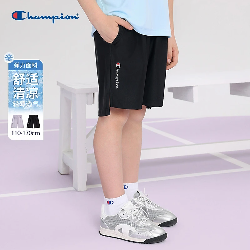 Champion冠军男女童装2025春夏季新款潮流经典休闲运动短裤