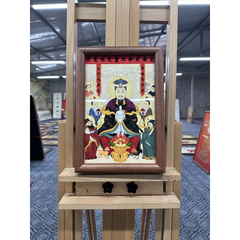 [163灶王爷]20x30cm摆台中国风办公室玄关客厅家居装饰画