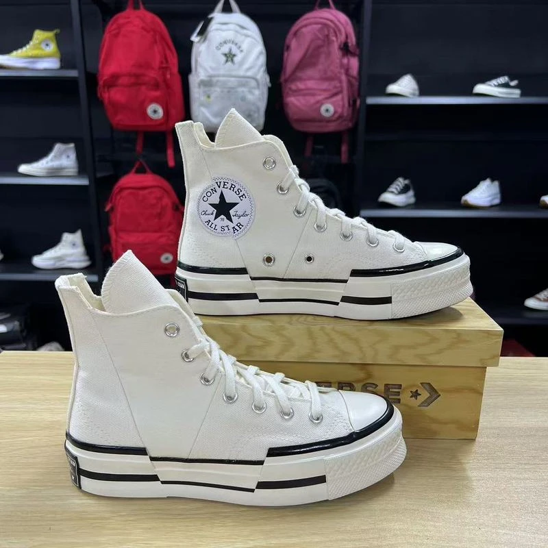 CONVERSE匡威Chuck70经典白色复古解构拼接男女高帮帆布鞋A00915C