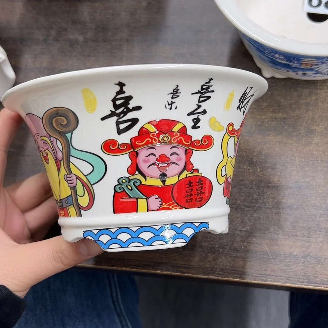 紫砂花盆417号微瑕15/8cm