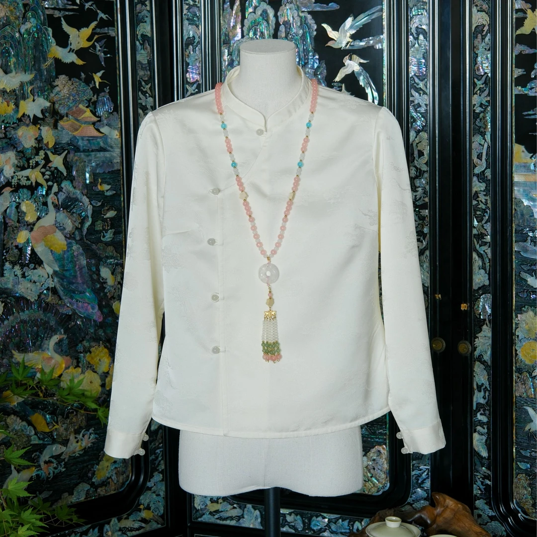 长袖内搭|非遗唐锦禅意衬衫新中式国风中国风女装国潮风高端女装