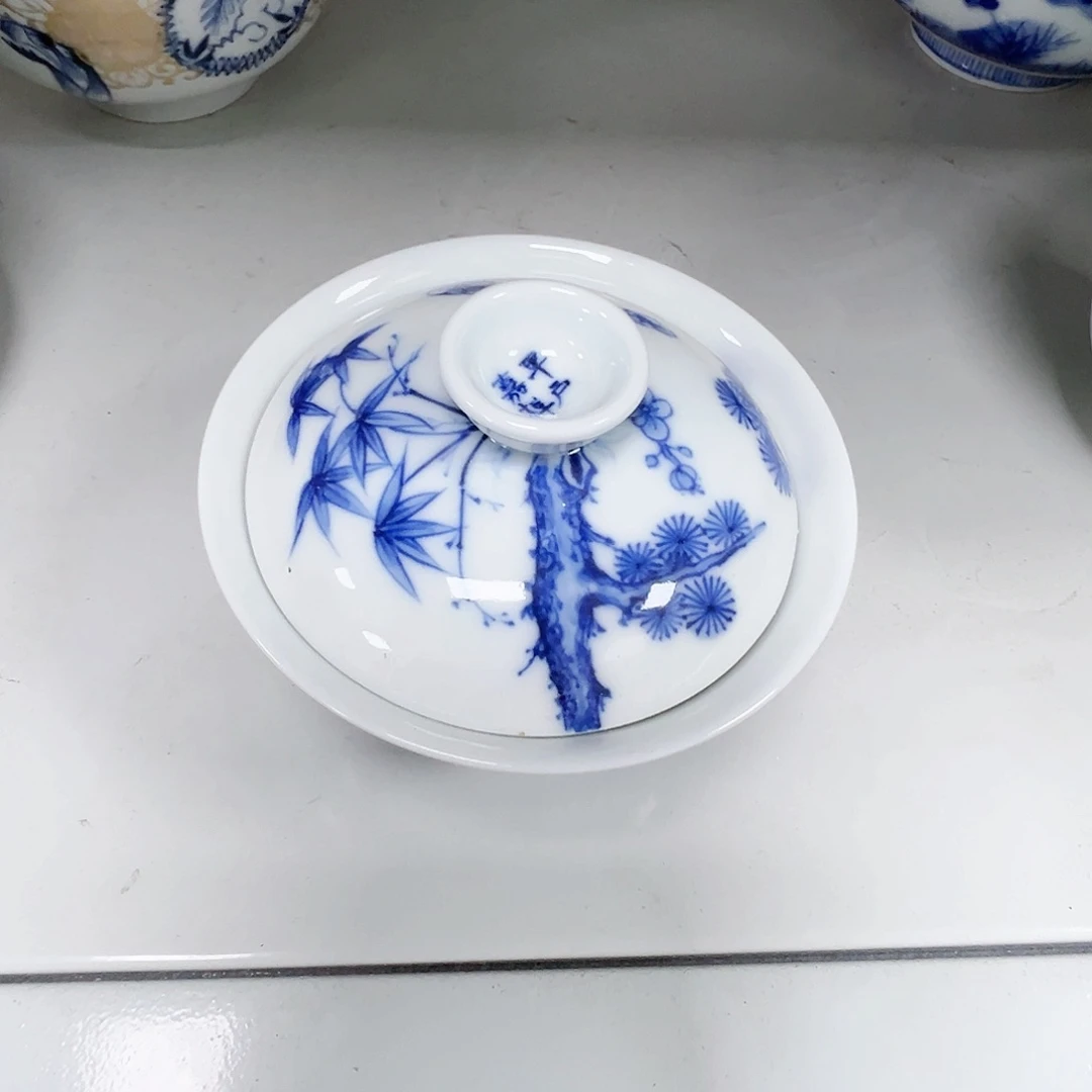 Y*?柴窑茶具茶杯小盖碗