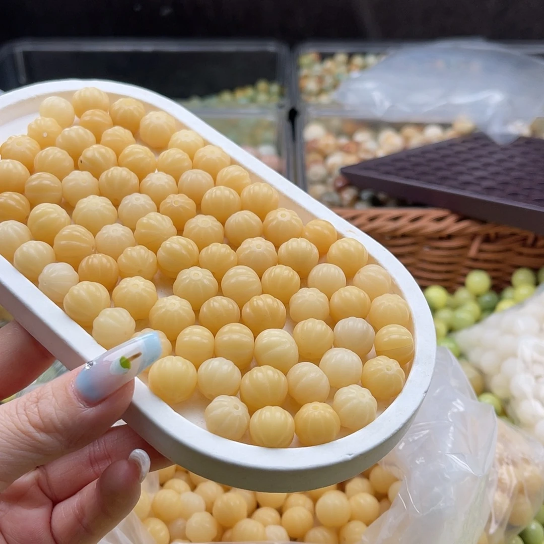 白玉菩提吊坠z微瑕12mm/20+10颗