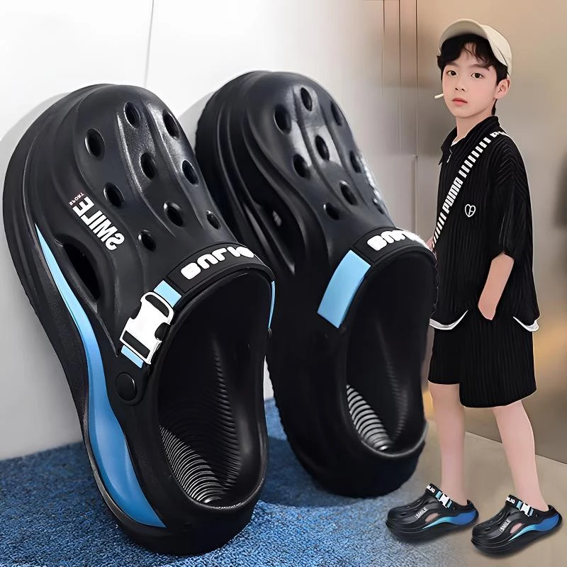36l℃断码男童洞洞鞋夏季新款儿童外穿防滑沙滩拖鞋中大童防臭凉拖