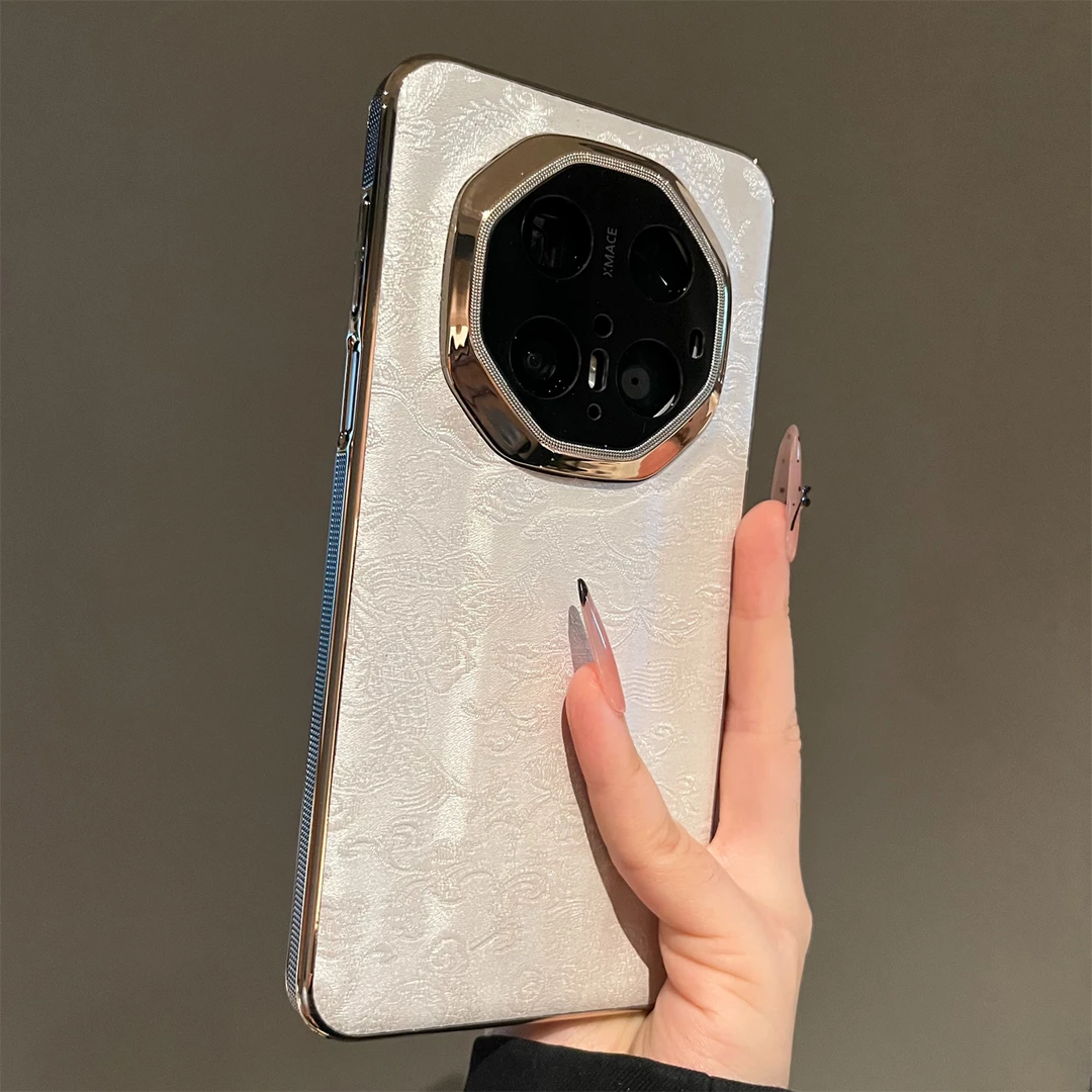 国风白色云锦秒变非凡大师适用于华为mate70RS非凡大师手机壳高档