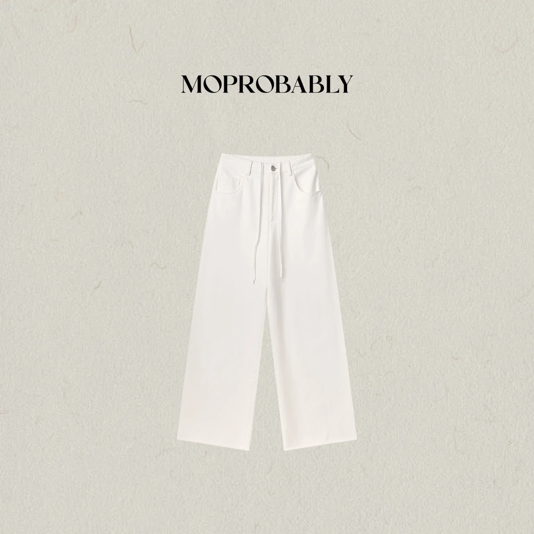 Moprobably李予诺「劲好」“100%棉”极简风时尚休闲针织裤L5351011
