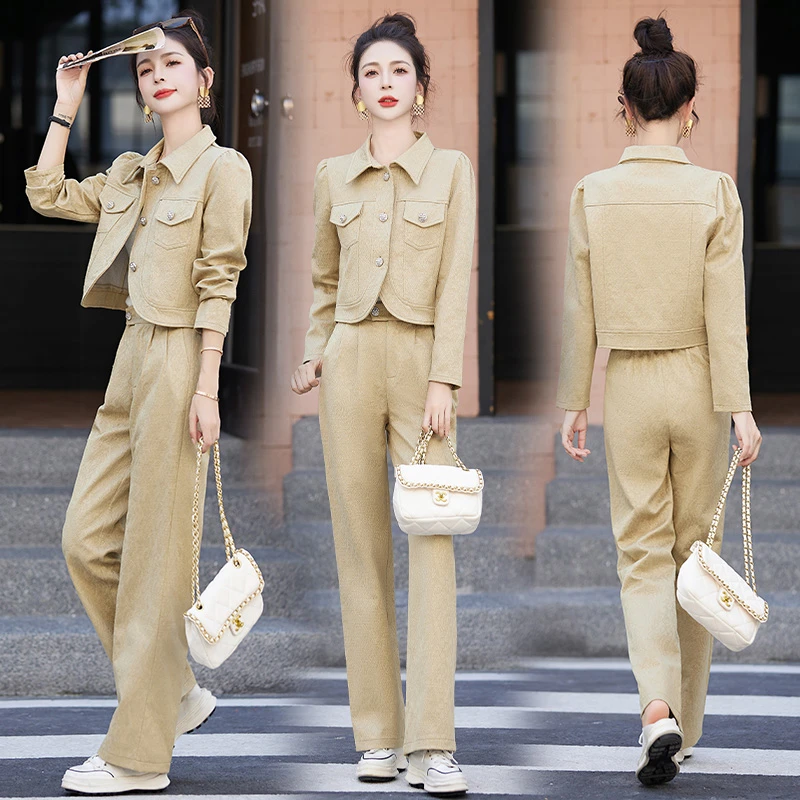 春季套装女款爆款2025新款时尚气质轻奢提花小香风套装两件套韩系