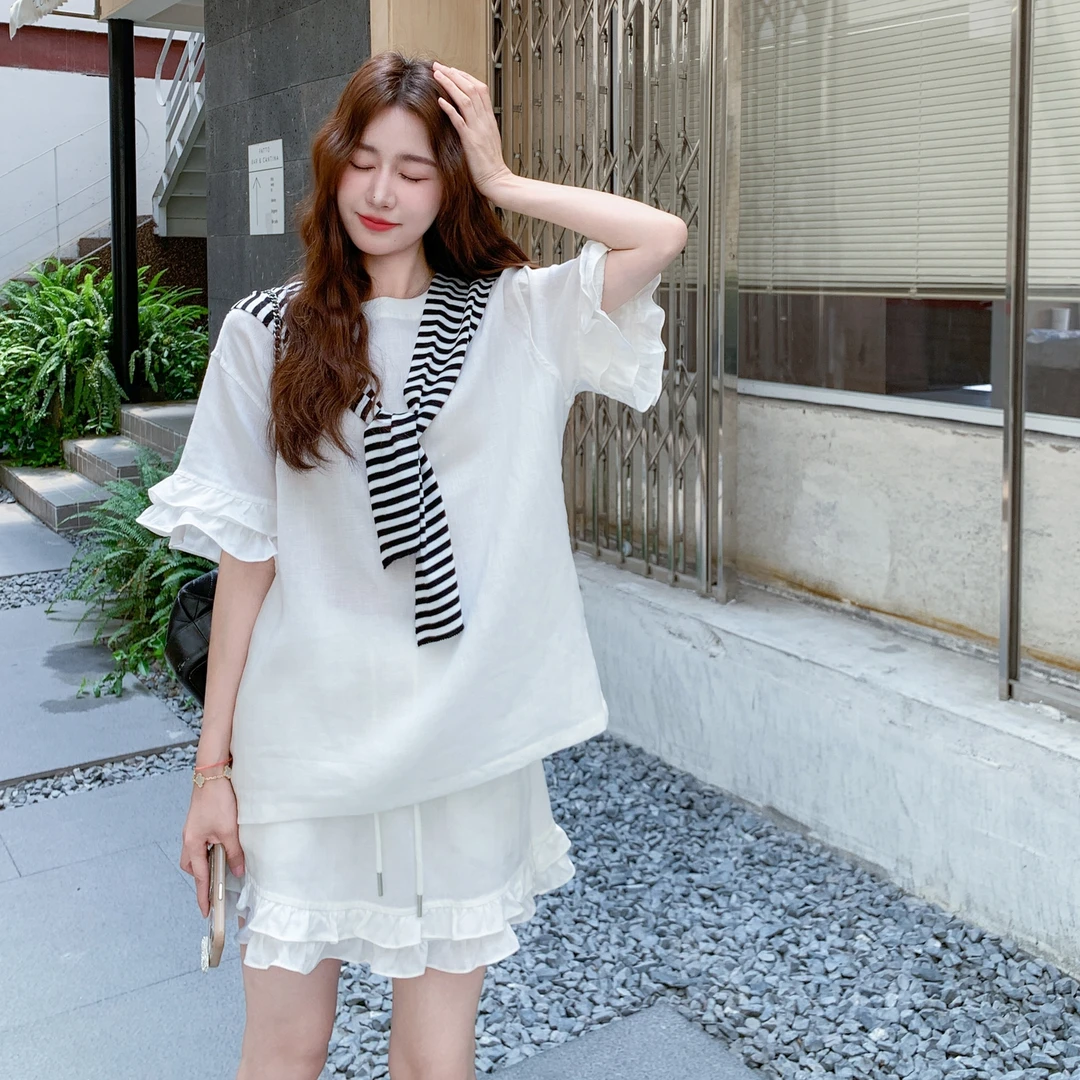 时尚套装新品首发！高品质短袖裙裤两件套