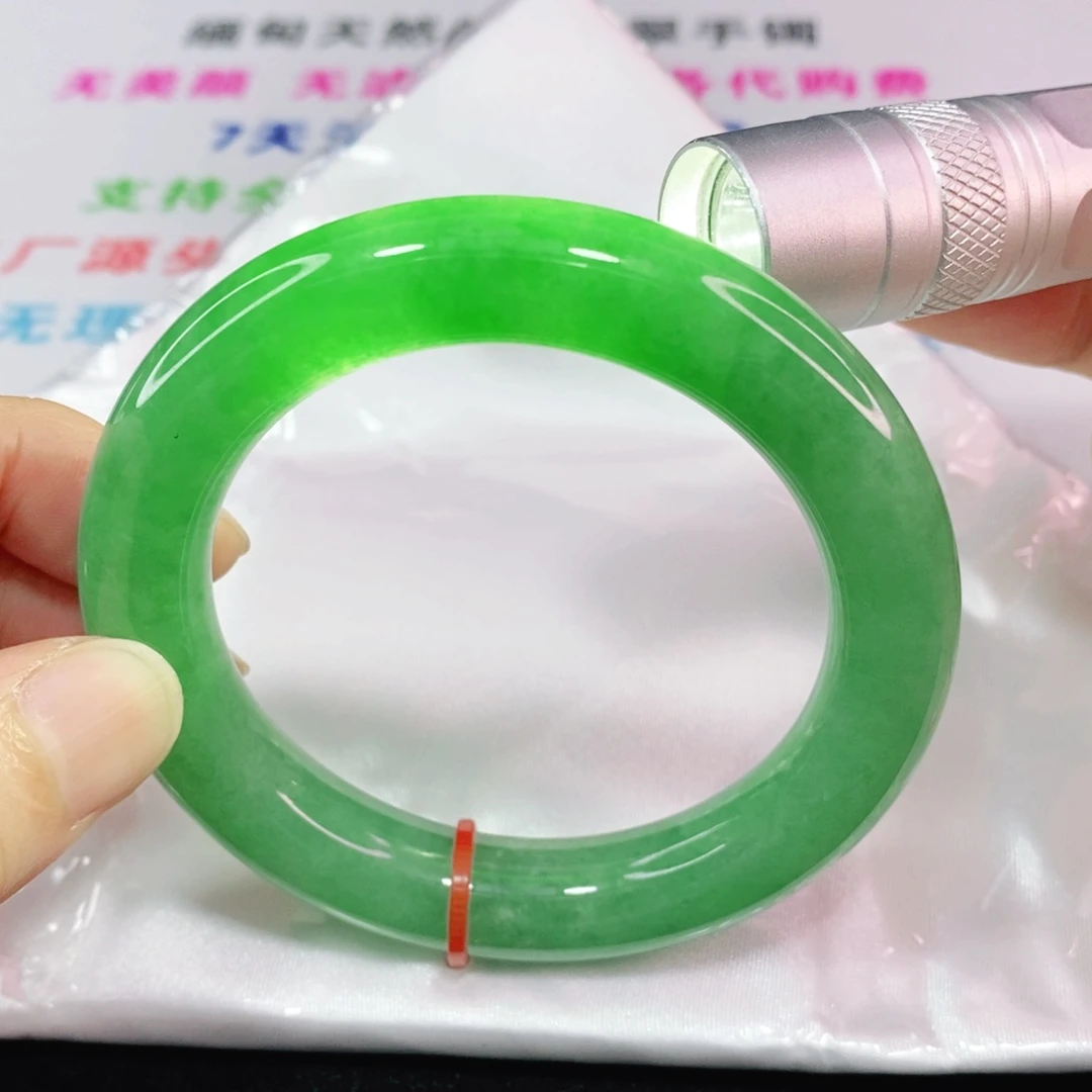 未镶嵌手镯翡翠55.8圈口圆条