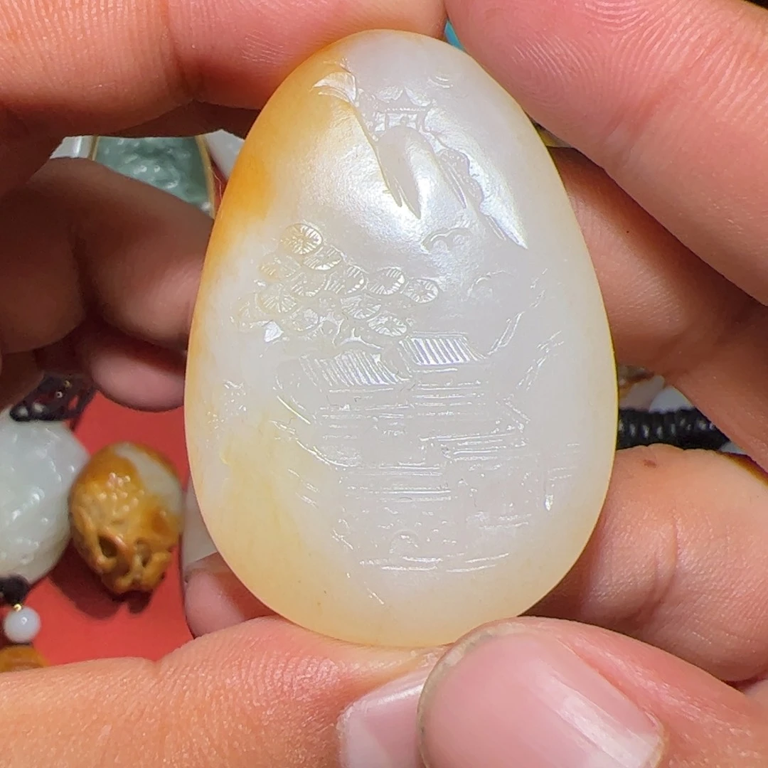 和田玉未镶嵌吊坠(不含链)