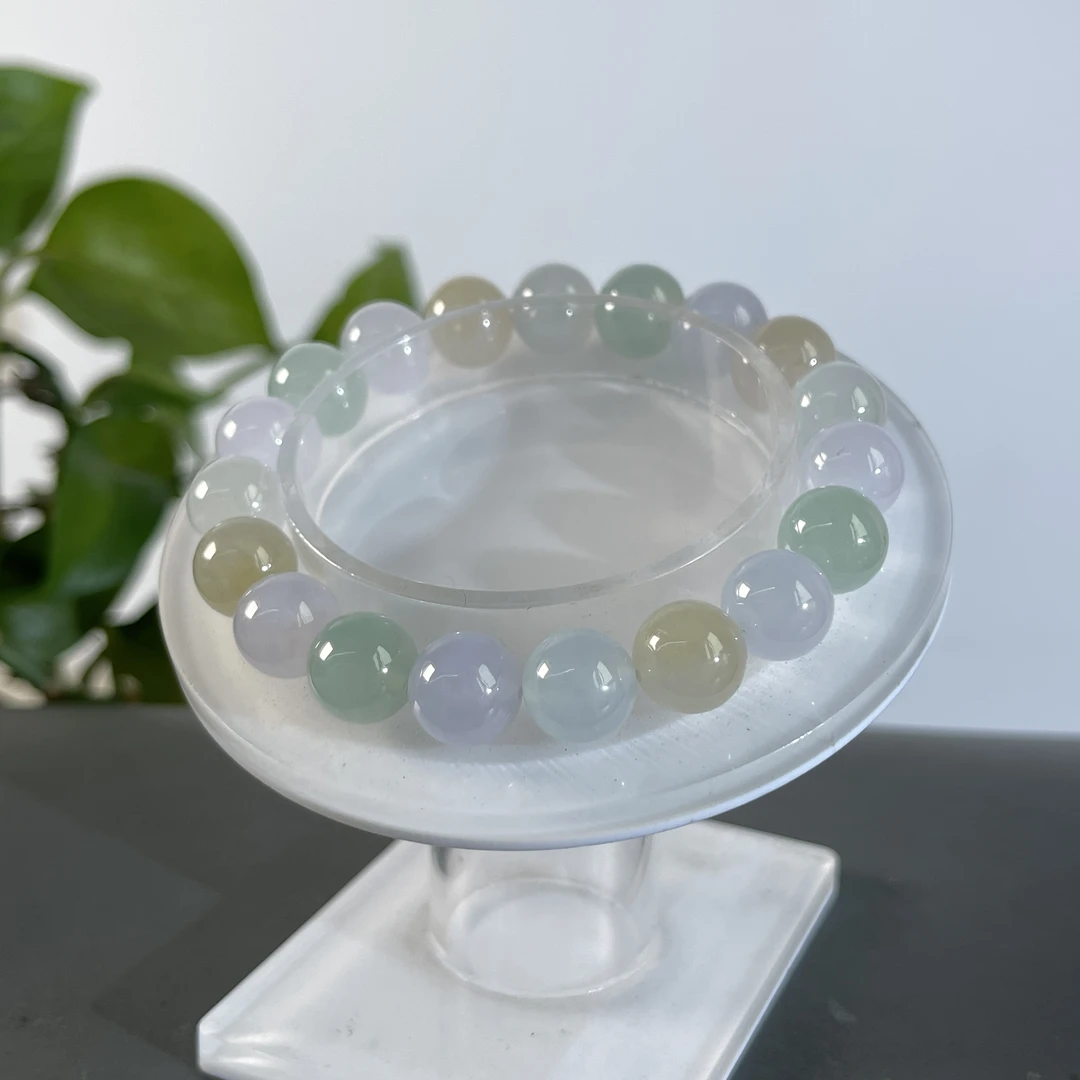 JYB26-206  天然缅甸A货翡翠  翡翠手串