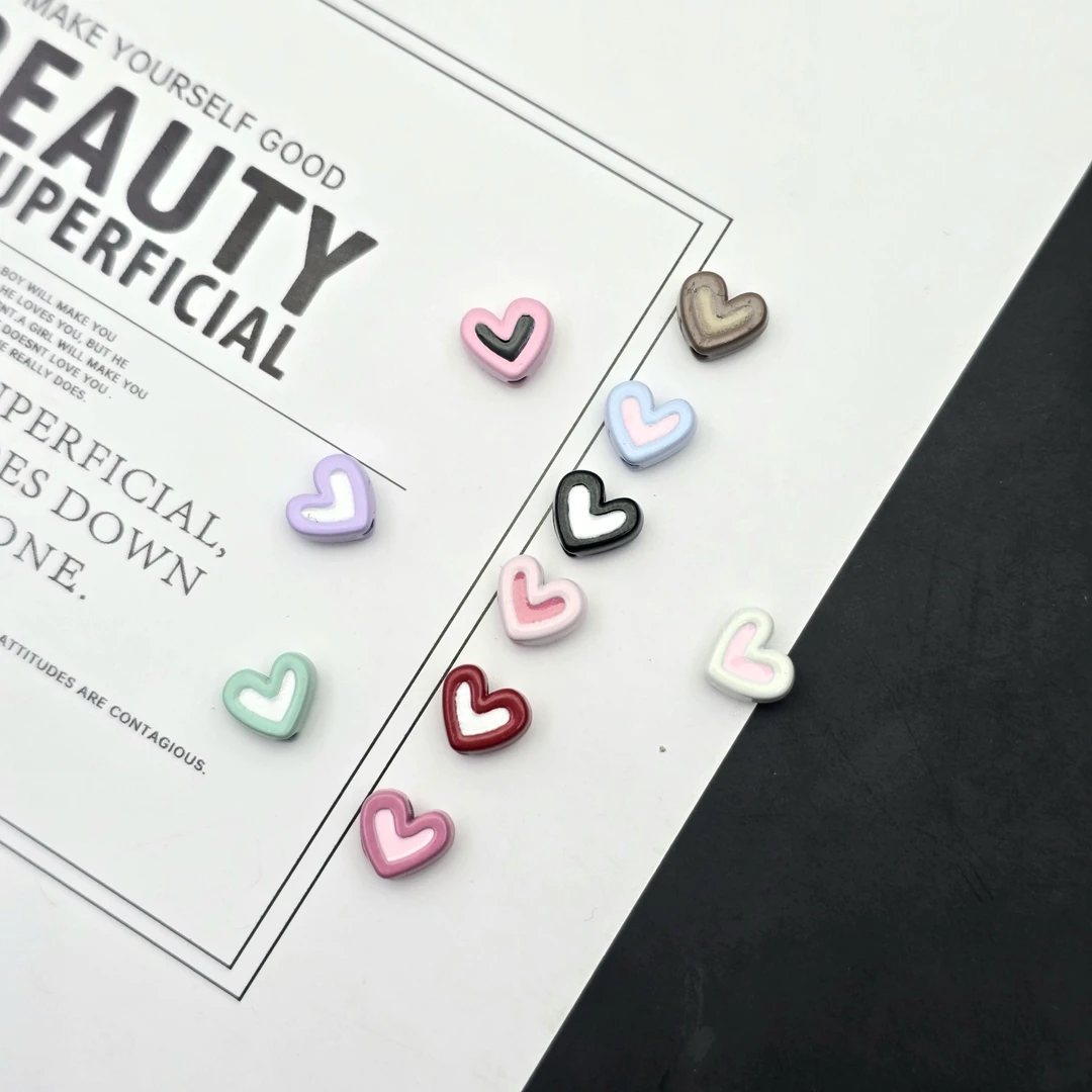 合金~双面滴油爱心~金属饰品串珠配件手机项链钥匙扣diy手工