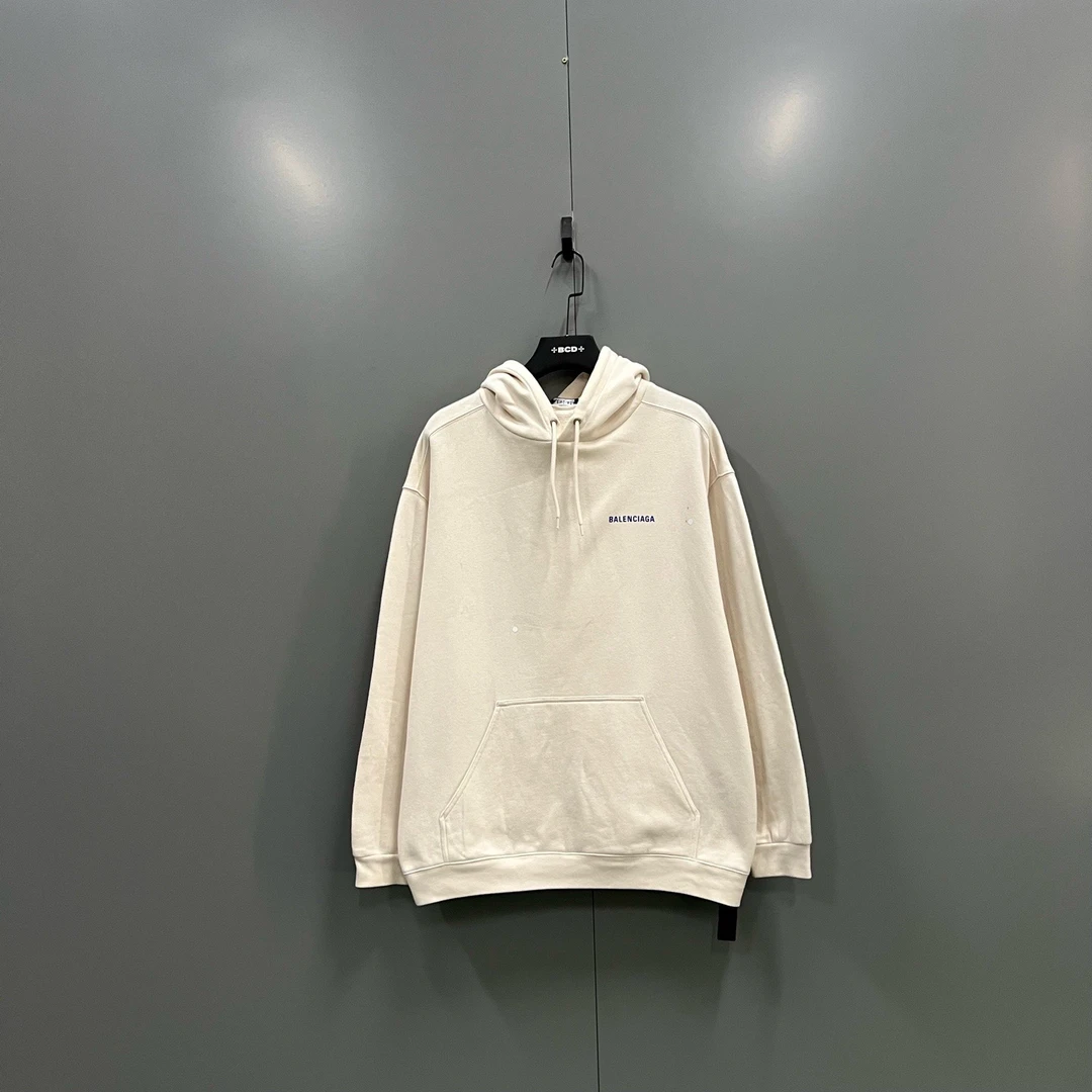 99新 Balenciaga/巴黎世家 正面小logo印花帽衫 XL码/98/jc606993