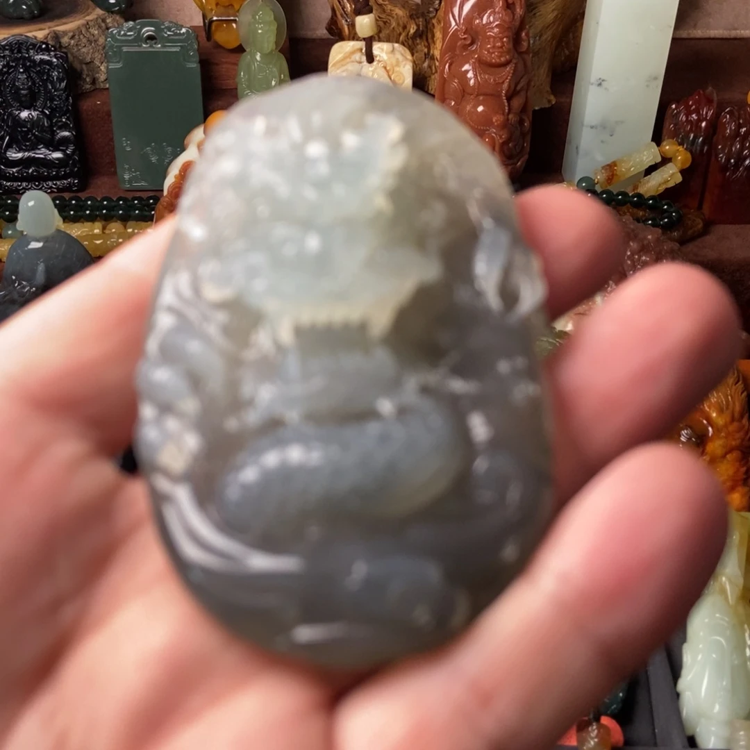 岫玉未镶嵌挂件牌子