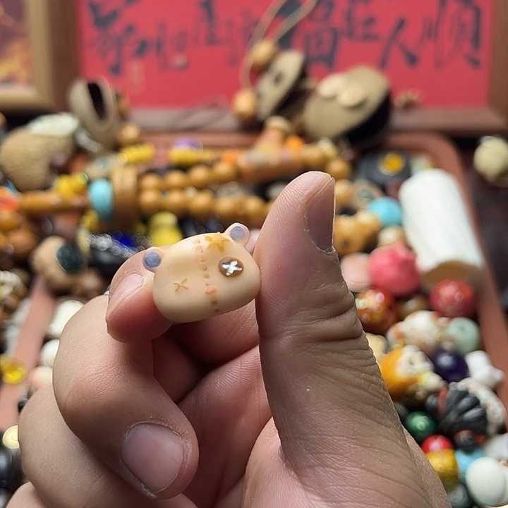 非金属象牙果熊头