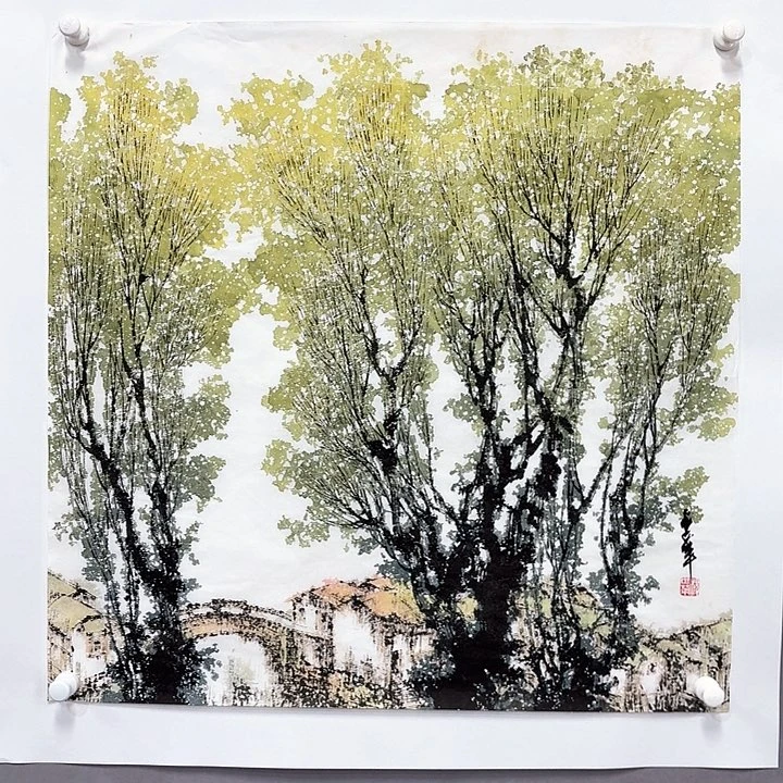 国画亲笔手绘放心去藏