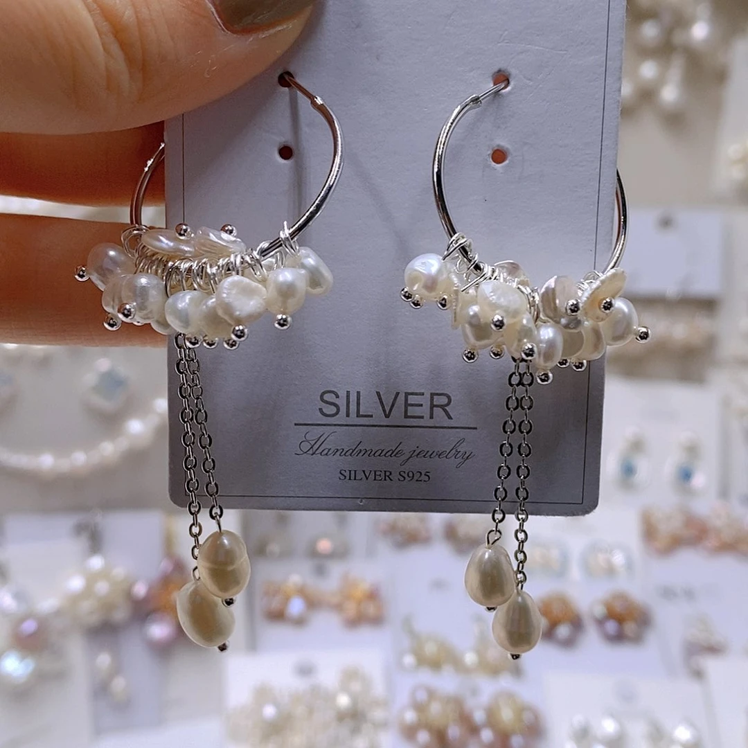 颈饰银S925镶嵌淡水珍珠