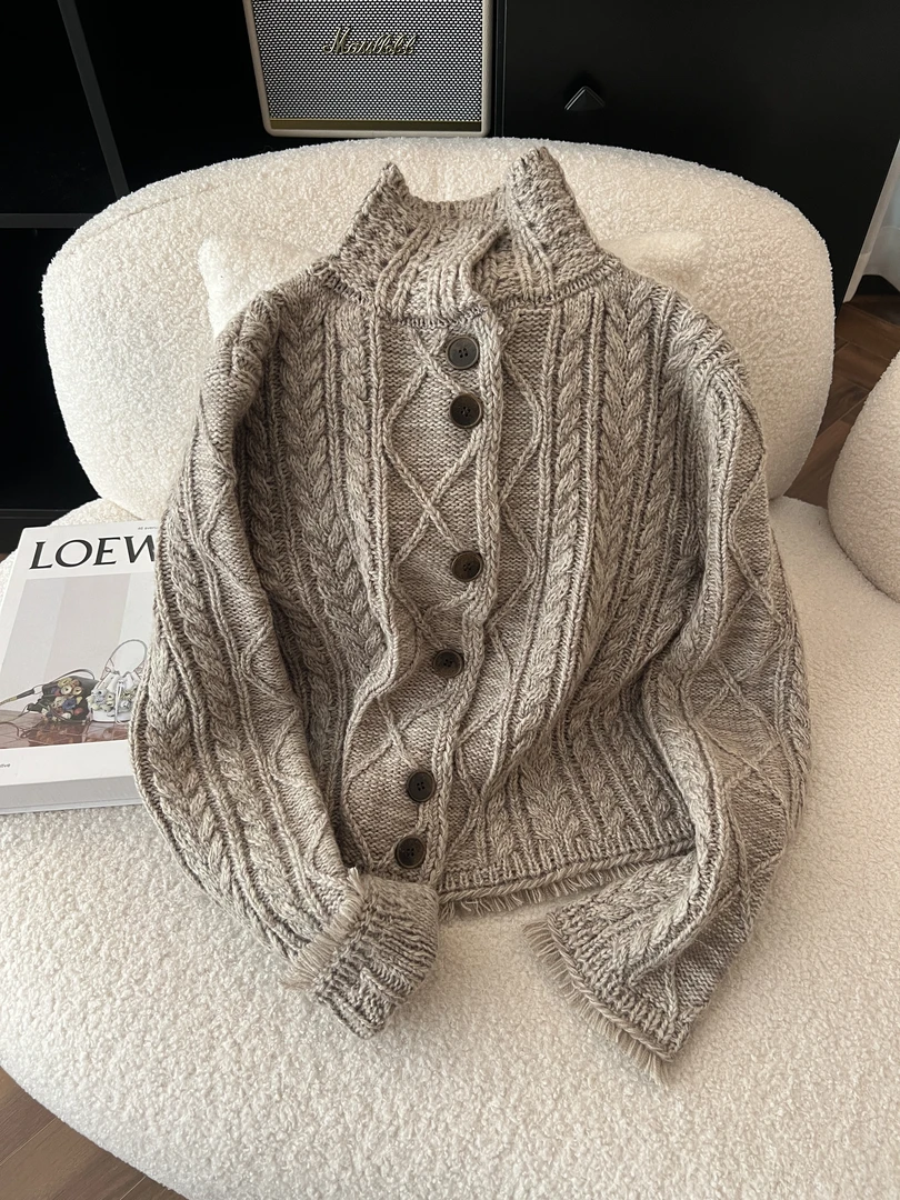 KAISIO春秋POLO开衫时尚上衣百搭针织衫2411145