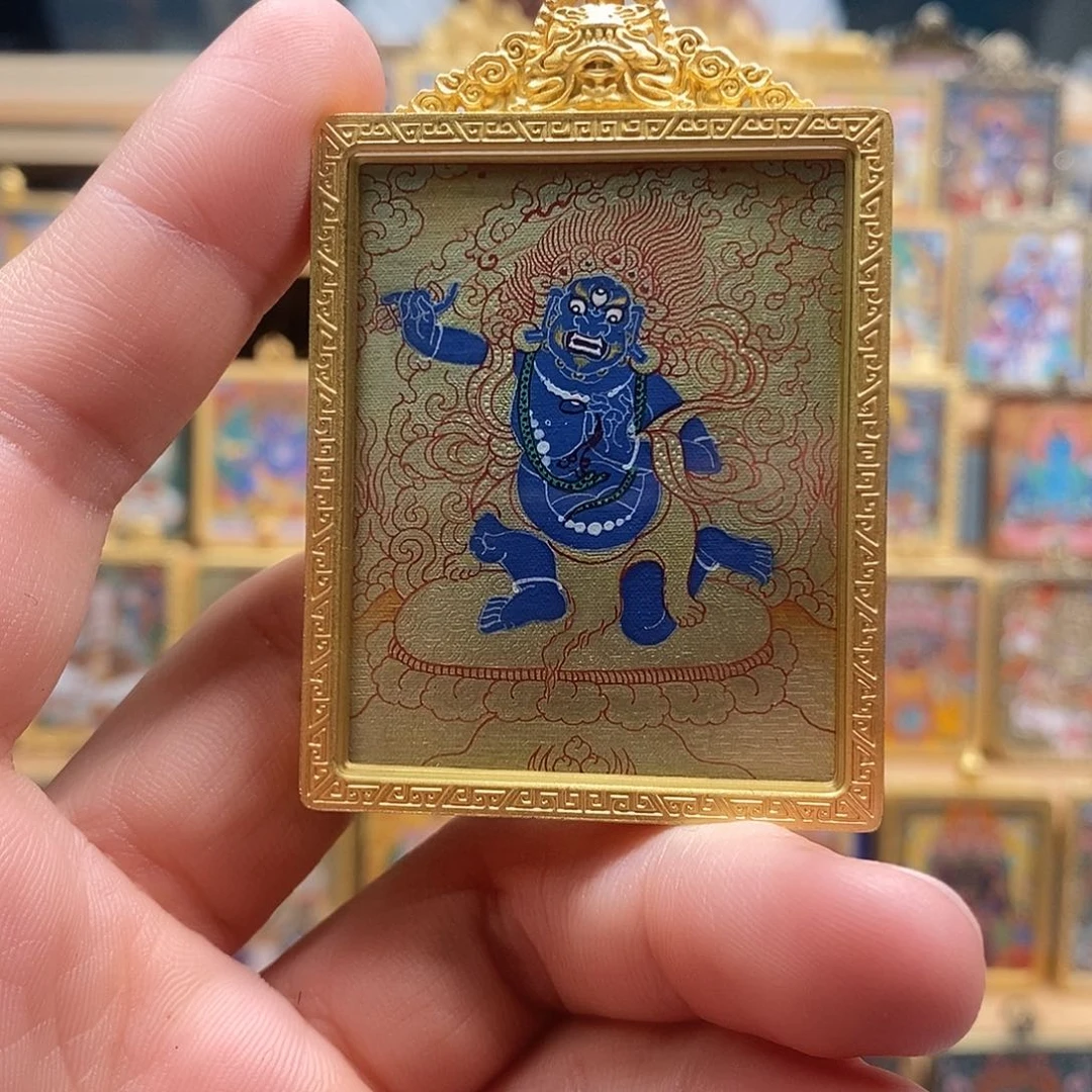 吊坠投*状不动明王小唐卡