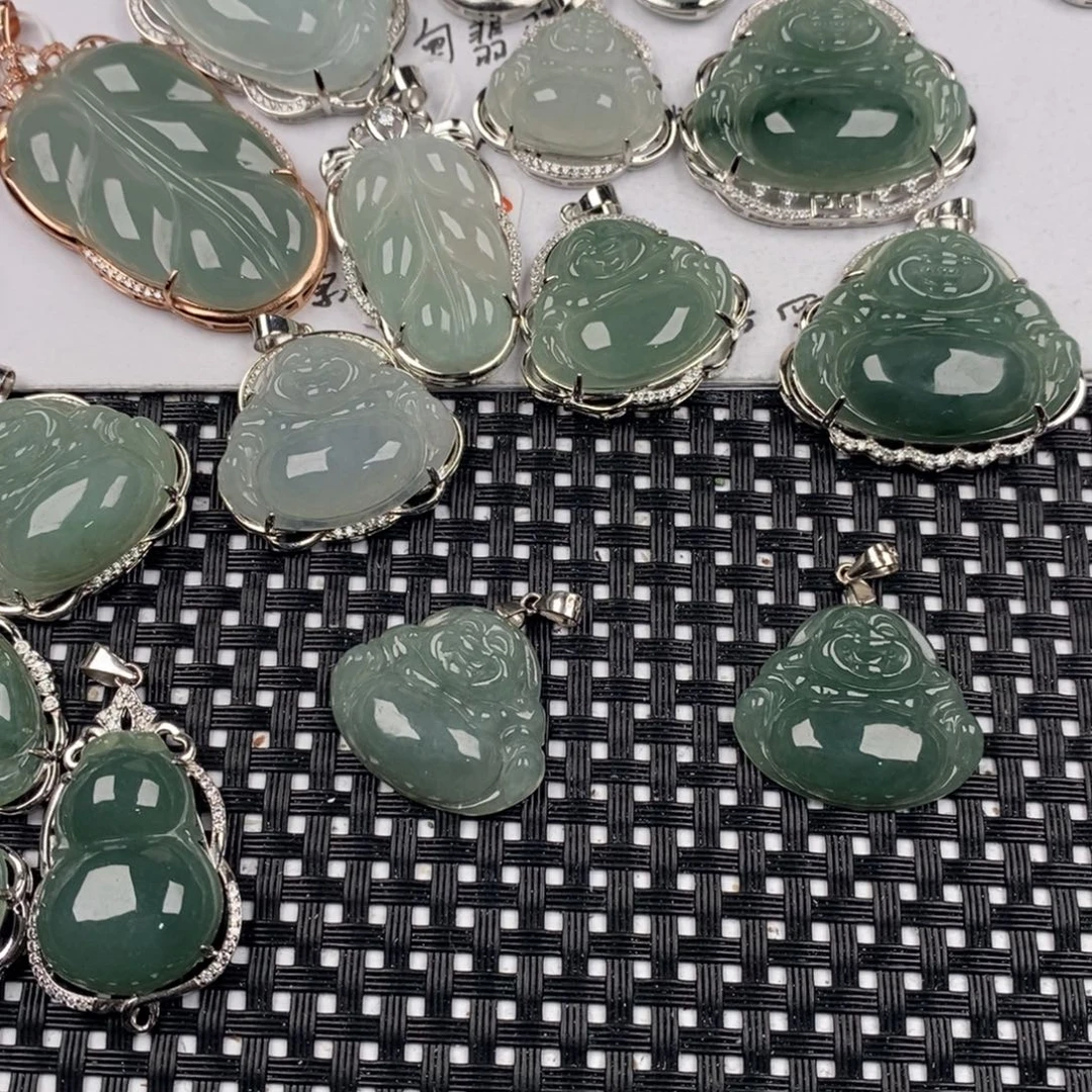 翡翠银S925镶嵌颈饰
