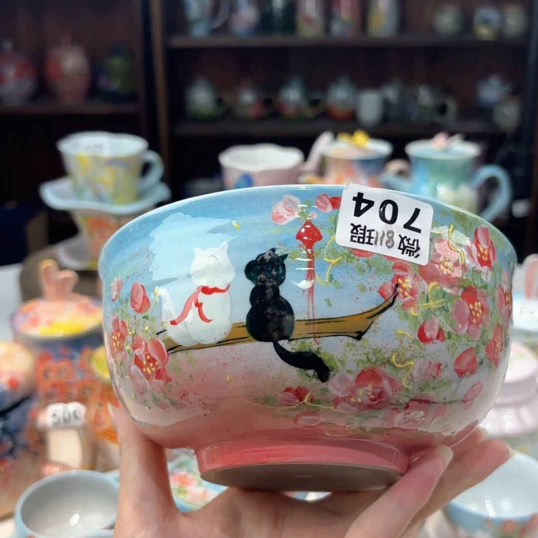 景德镇手绘高温釉下彩陶瓷茶具