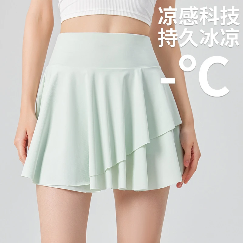 夏季运动高尔夫短裙女速干运动裙高腰网球百褶短款半身裙瑜伽服