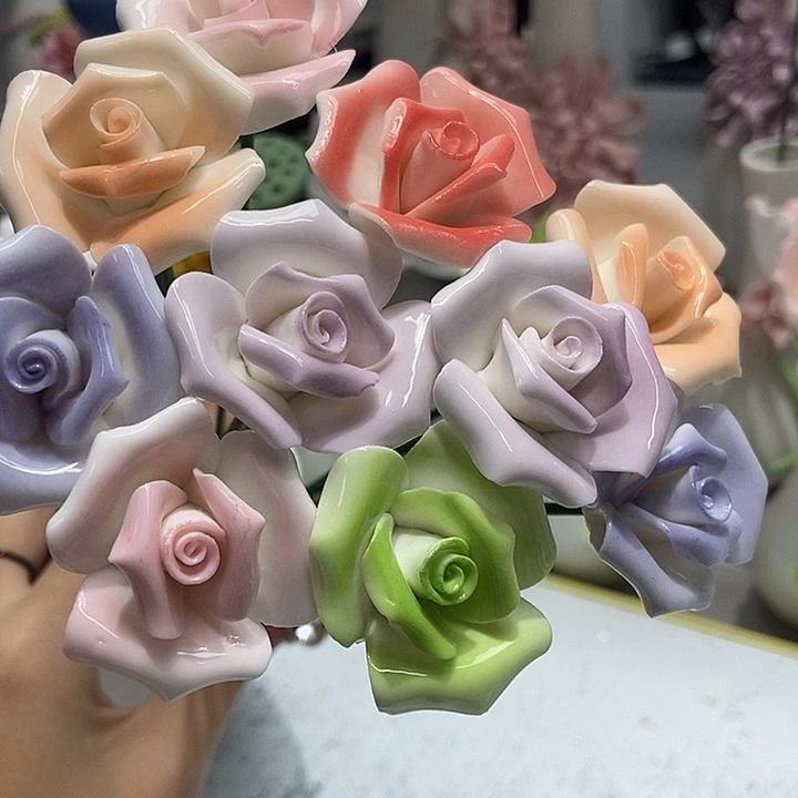 陶瓷纯手工捏花设计