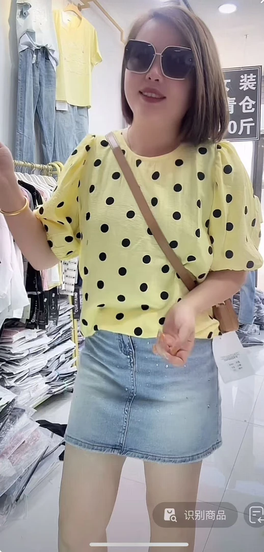 【实际库存】新款夏季波点短袖906