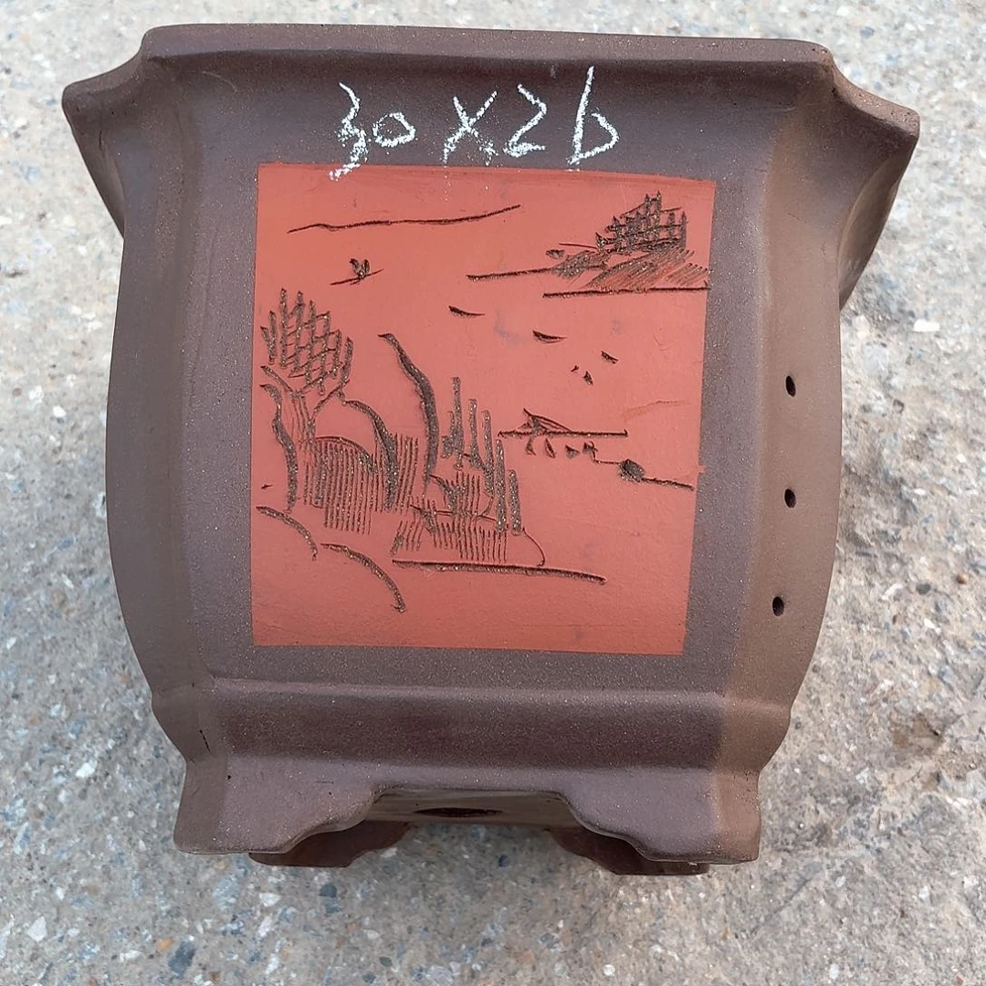 紫砂宜兴紫砂花盆。现货发