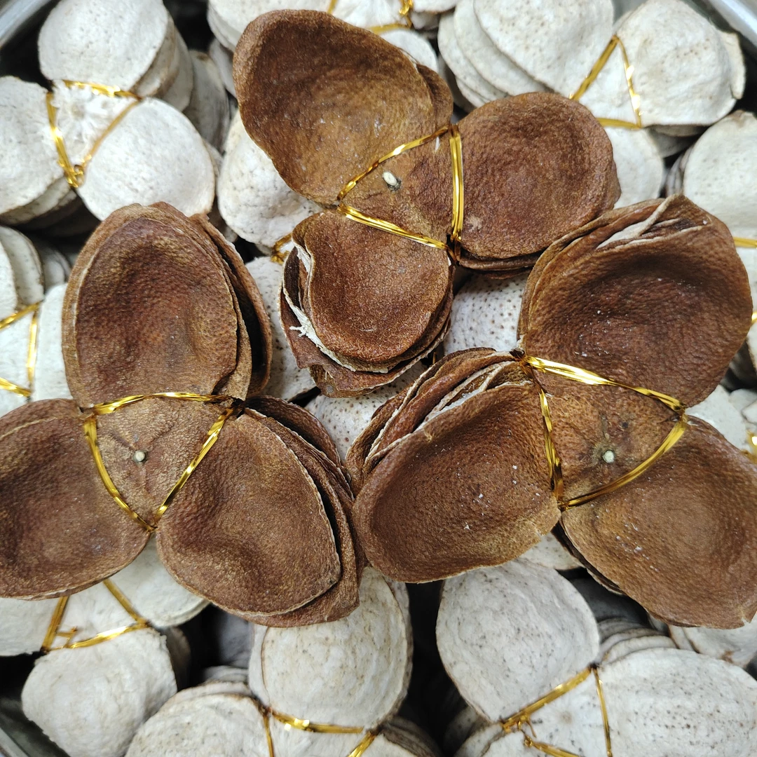 浦北2024年冬后二红尾扎陈皮，自然晒干