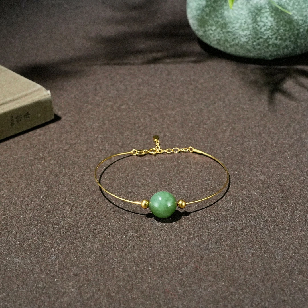 天然和田玉碧玉手链 YC1030039