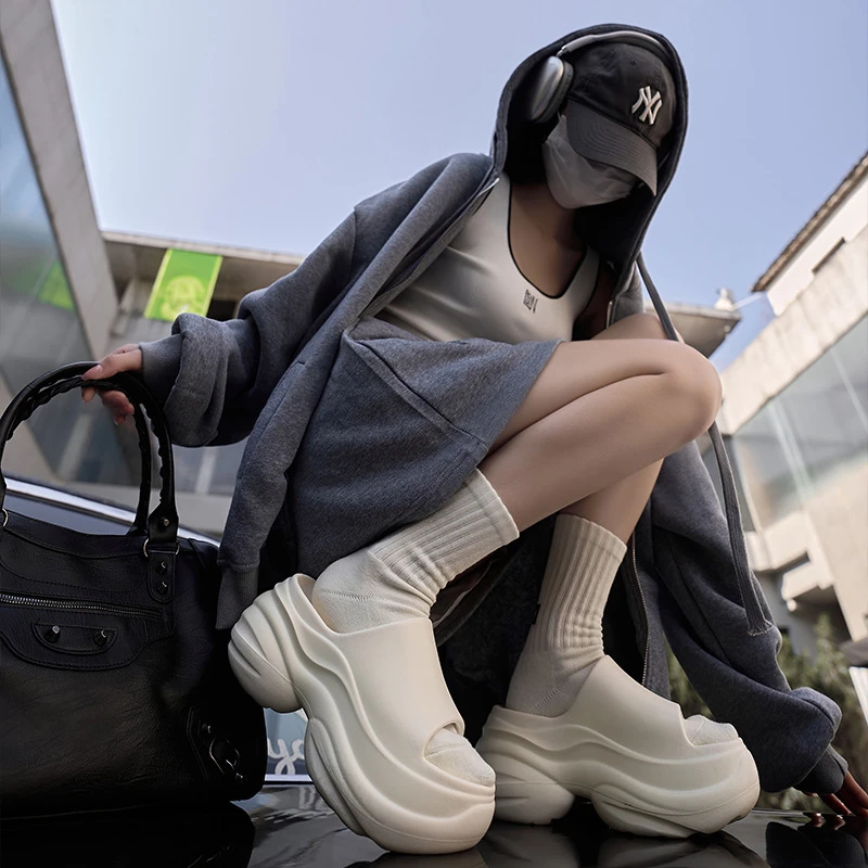 增高拖鞋女外穿厚底踩屎感eva家居凉拖鞋夏季室内浴室洗澡凉拖