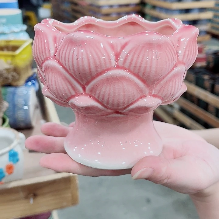 有孔，凑10元包邮陶瓷花盆发货！