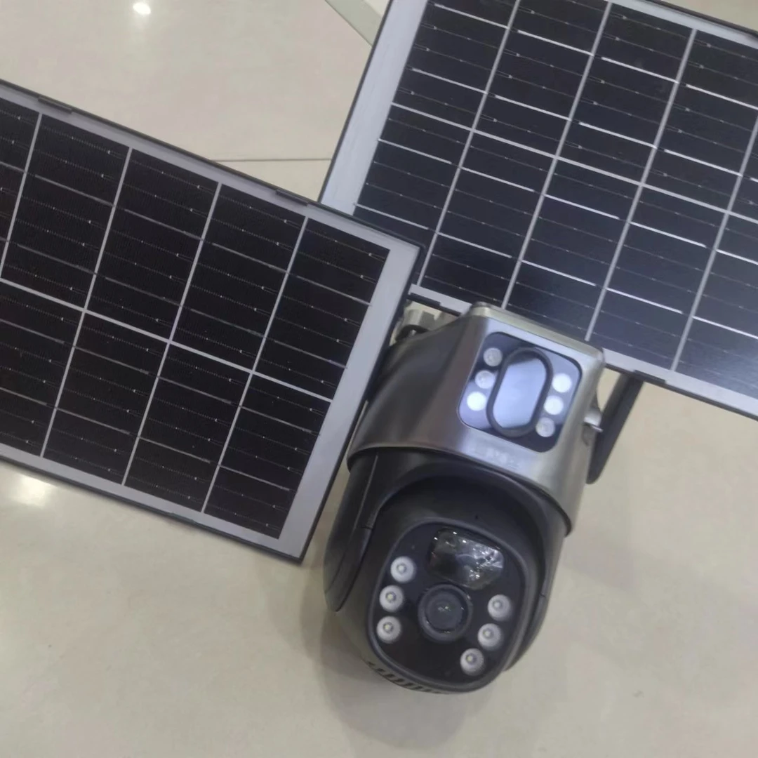 توك تور كەتمەيدۇ太阳能双目摄像机双镜头摄像头电子高清