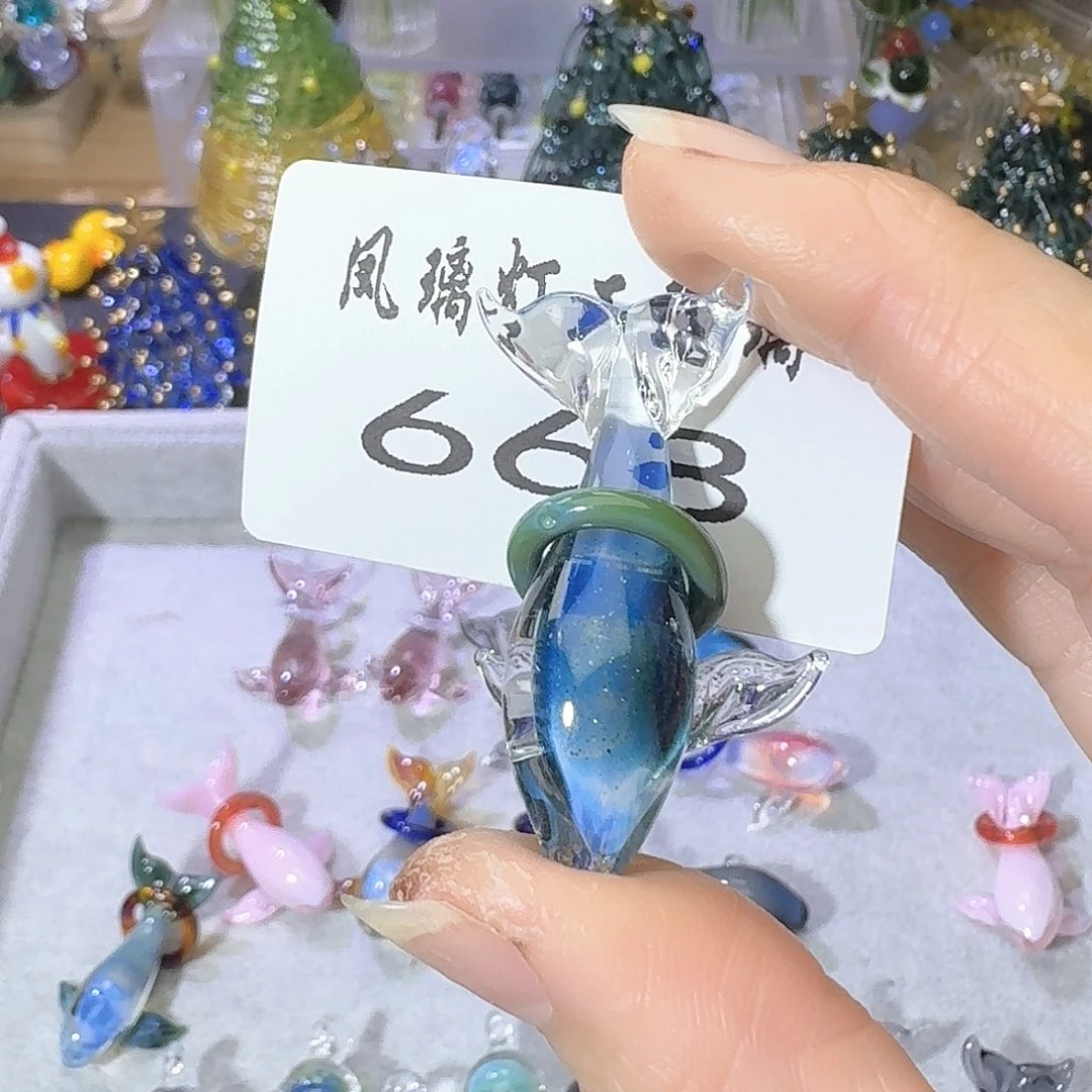 颈饰玻璃668鲸鱼吊坠