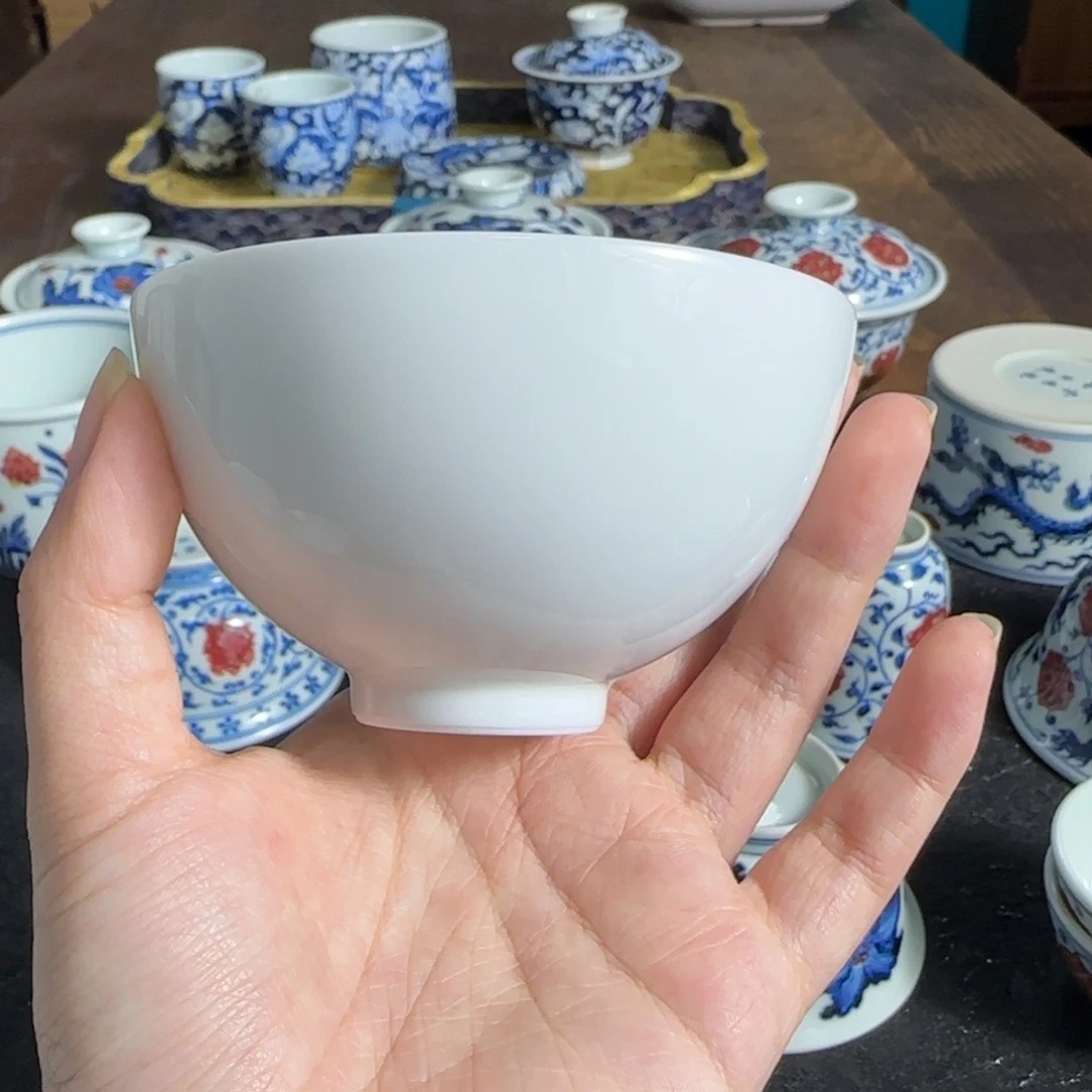 景德镇白胎系列鸡心小