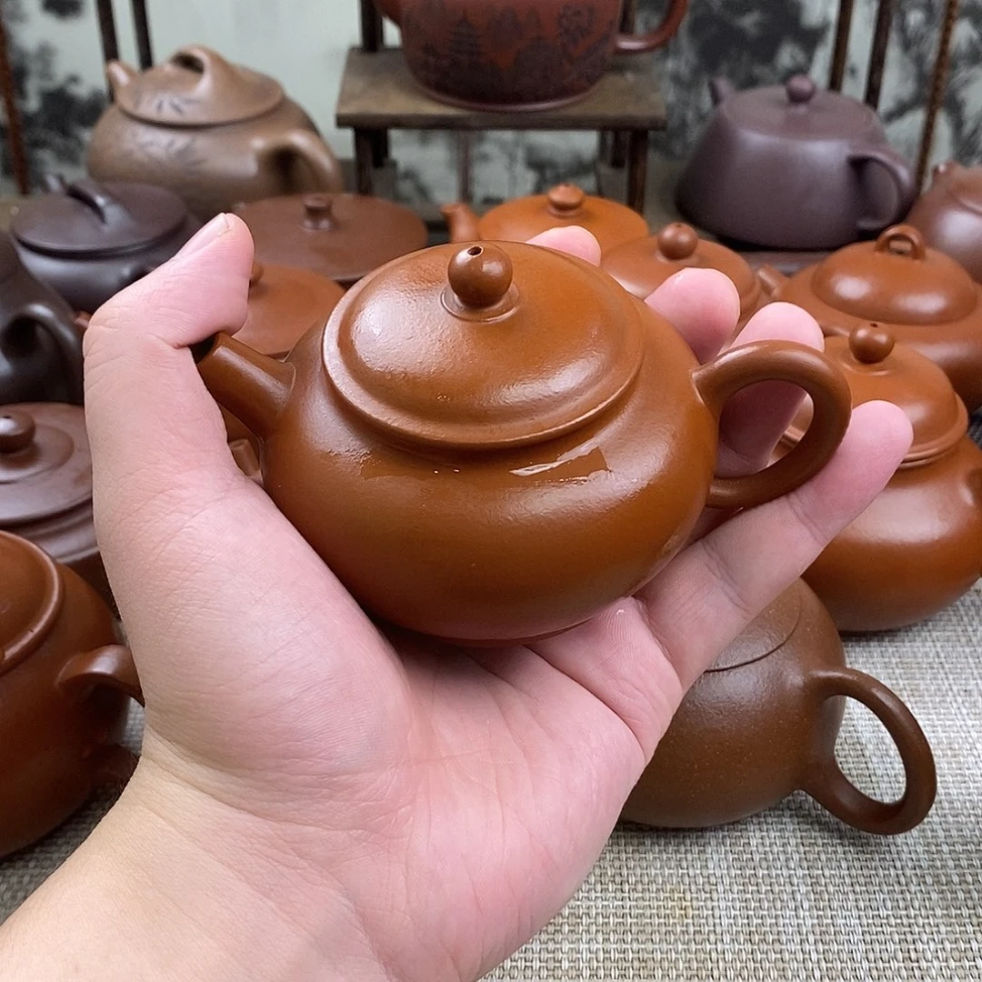 半***朱茶壶紫砂宜兴紫砂