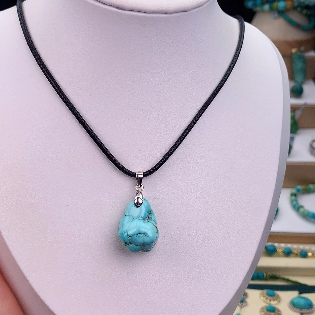 绿松石未镶嵌吊坠(赠链)