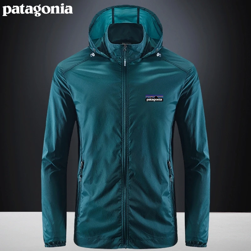 巴塔哥尼亚防晒衣男夏季薄款透气冰丝连帽皮肤衣钓鱼防紫外线外套