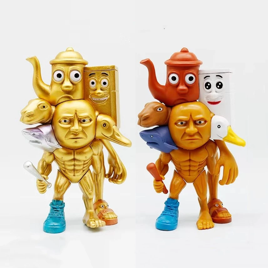 可拆卸拼装肌肉人山海经融合怪手办茶壶冰箱合体怪物玩具玩偶公仔