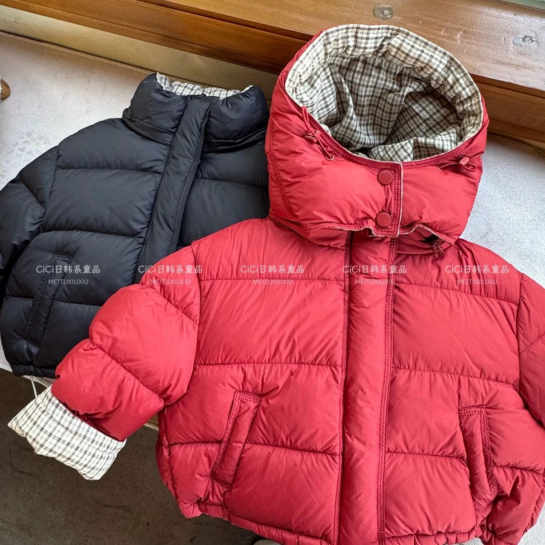 儿童棉服男童冬季加厚加棉保暖外套拼接宽松女童韩版百搭棉服外套