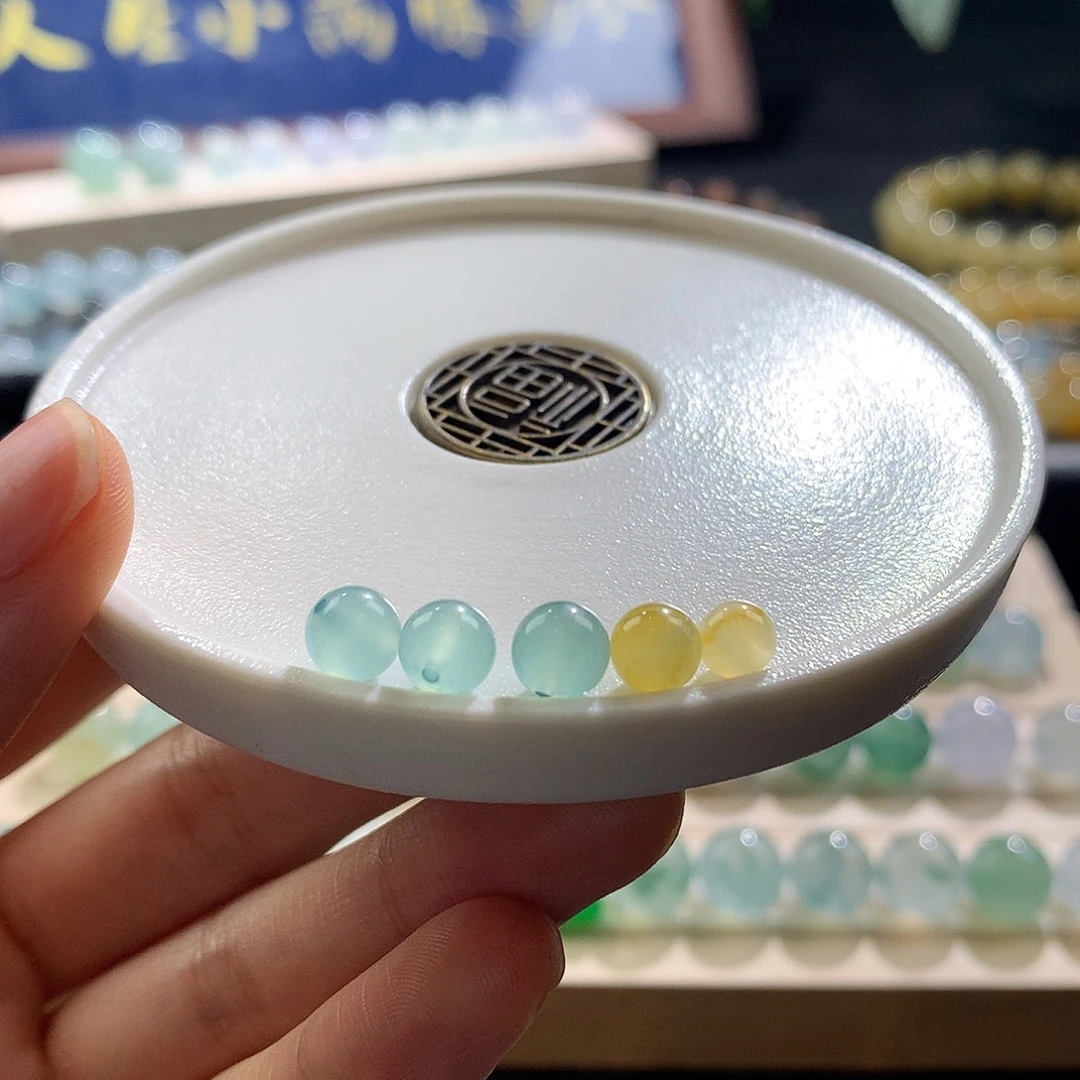 散珠翡翠翡翠珠子发其一