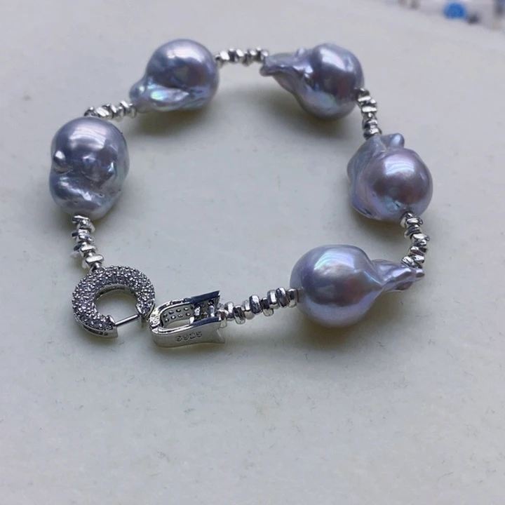 银S925镶嵌淡水珍珠耳饰