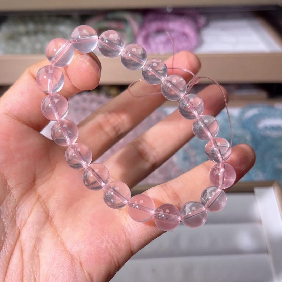 水晶手链未镶嵌马粉010