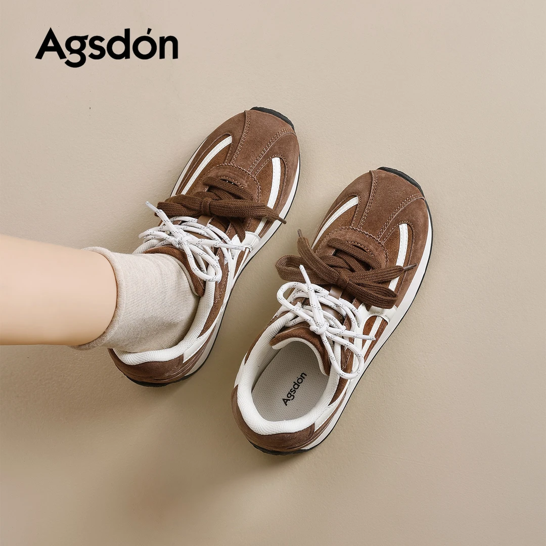 Y奥古狮登棕色厚底阿甘鞋女2026新款春季爆款经典百搭运动休闲鞋Y