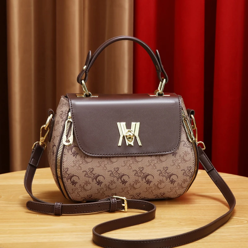 【当天发】轻奢新款百搭时尚复古苹果包网红爆款单肩休闲手提女士包